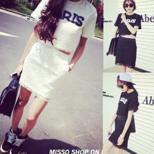 Lace short-sleeved summer wear new ..